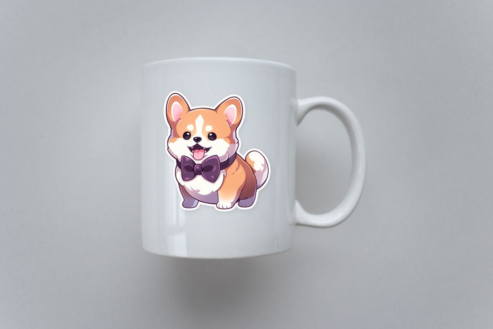 Cute Dog with a Bowtie Sticker