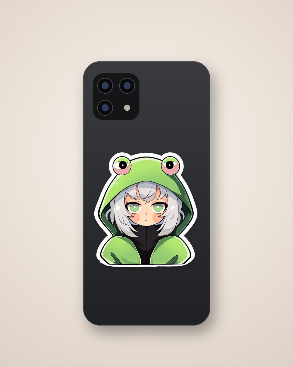 Anime Girl in Frog Costume Sticker