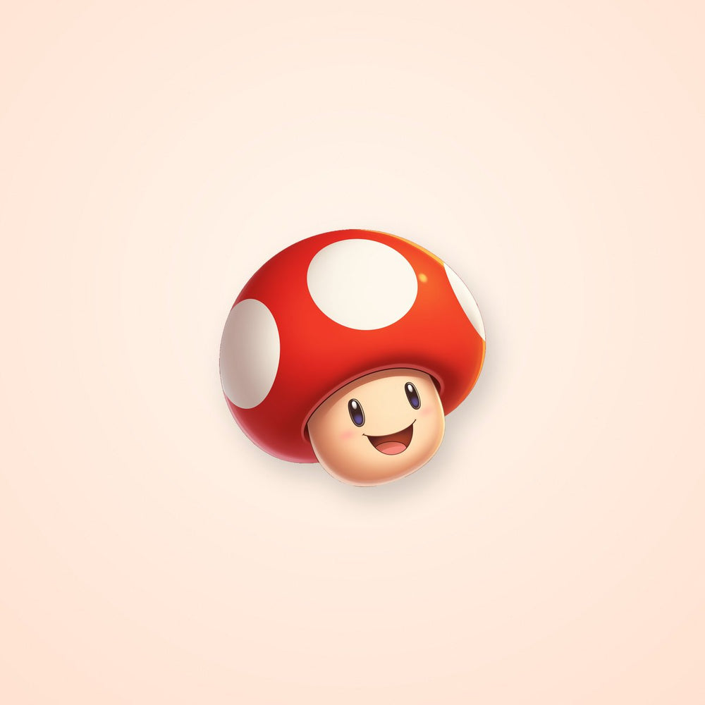 Super Mario Power-Up Mushroom Sticker