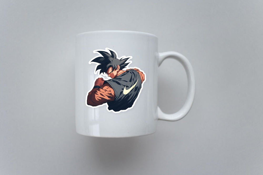 Goku Nike Swoosh Backpose Sticker