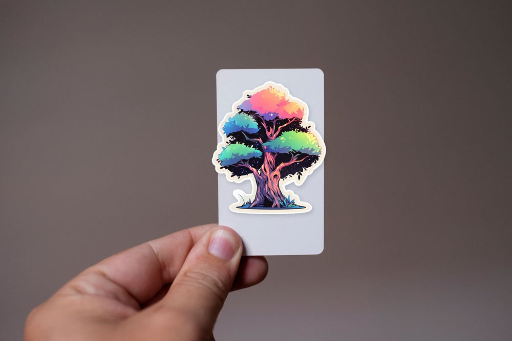 Colorful Tree Art Sticker
