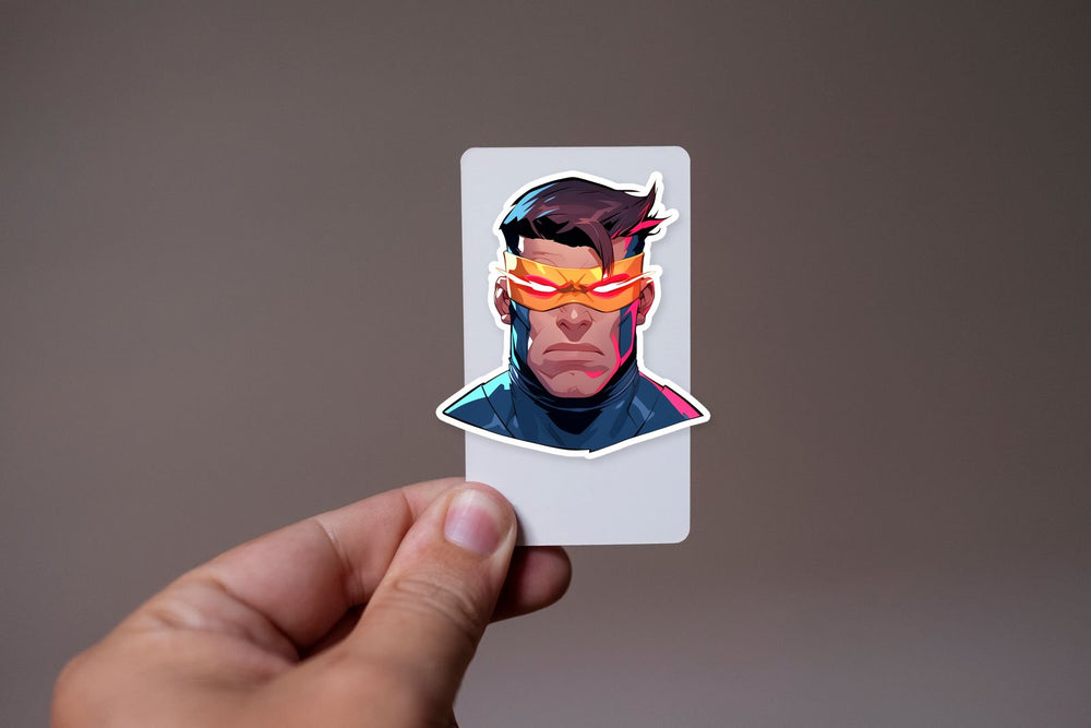 Cyclops Marvel Visor Head Sticker