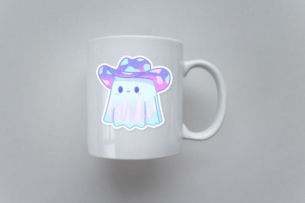 Adorable Pastel Ghost Kawaii Halloween Sticker