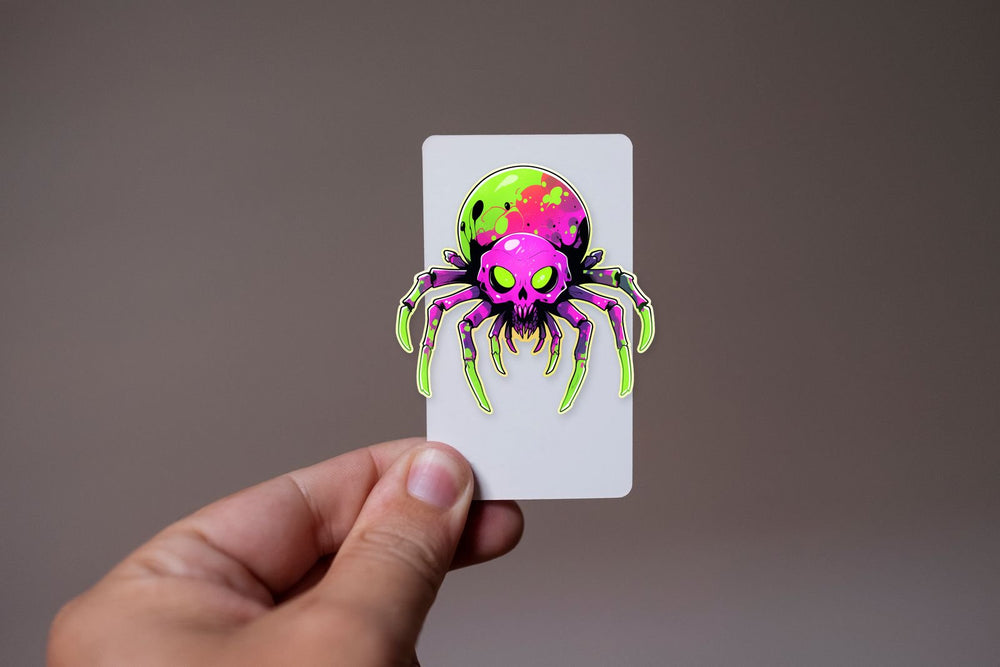 Spooky Colorful Spider Halloween Sticker