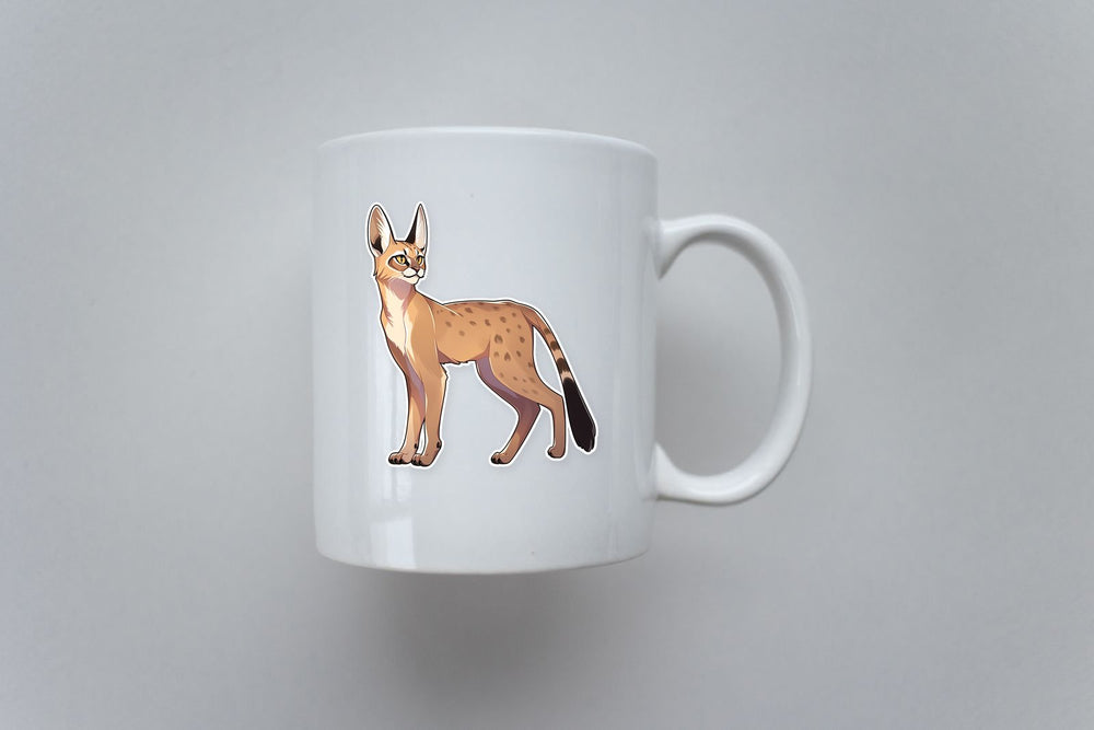 Beige Caracal Aesthetic Sticker