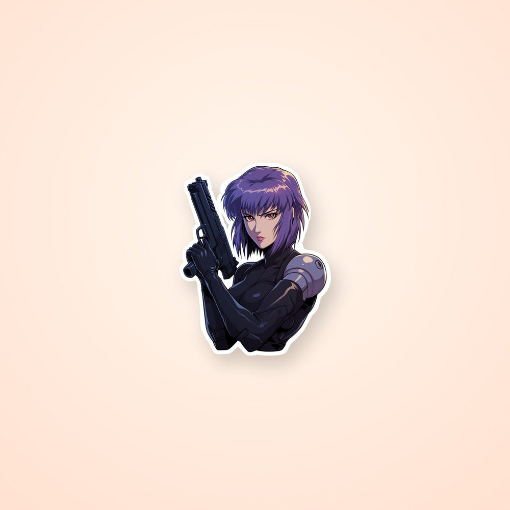 Motoko Kusanagi with Gun Sticker