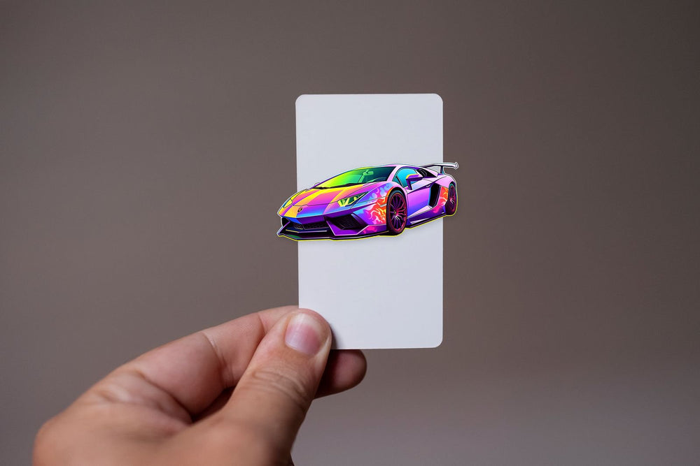 Rainbow Lamborghini Aventador Sticker