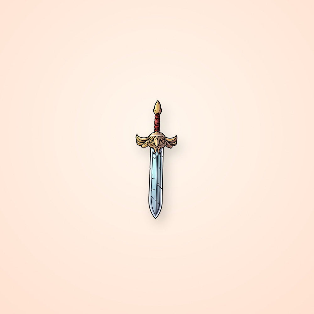 Ancient Sword Cartoon Sticker