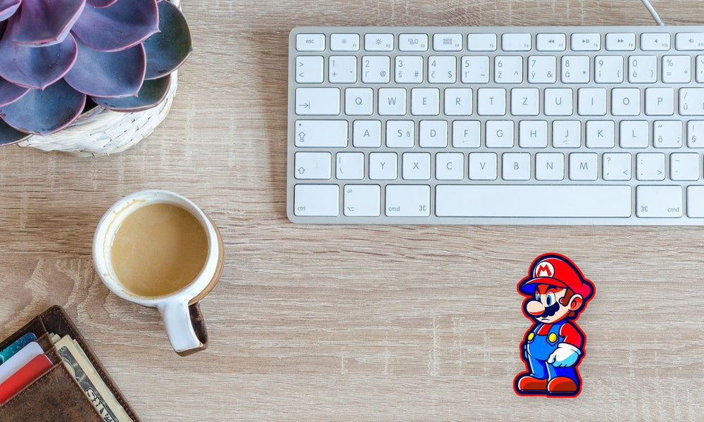 Mario Red Stroke Sticker