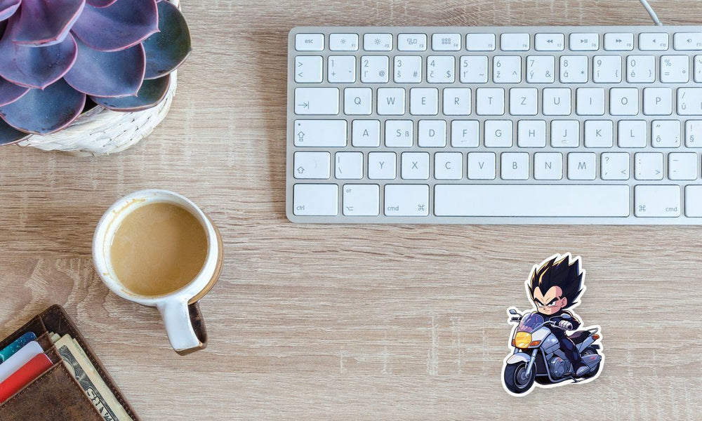 Dragon Ball Vegeta on the Bike Sticker
