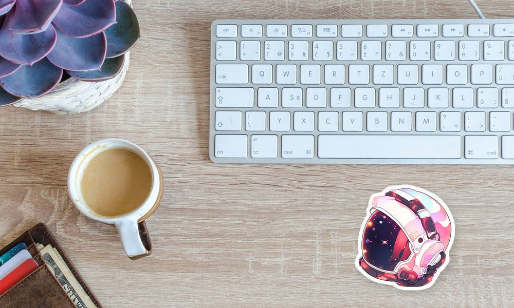 Astronaut Helmet Art Sticker