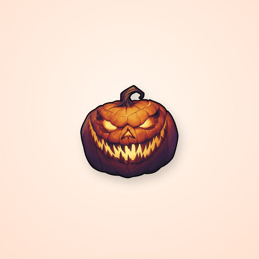 Spooky Jack O’Lantern Face Sticker