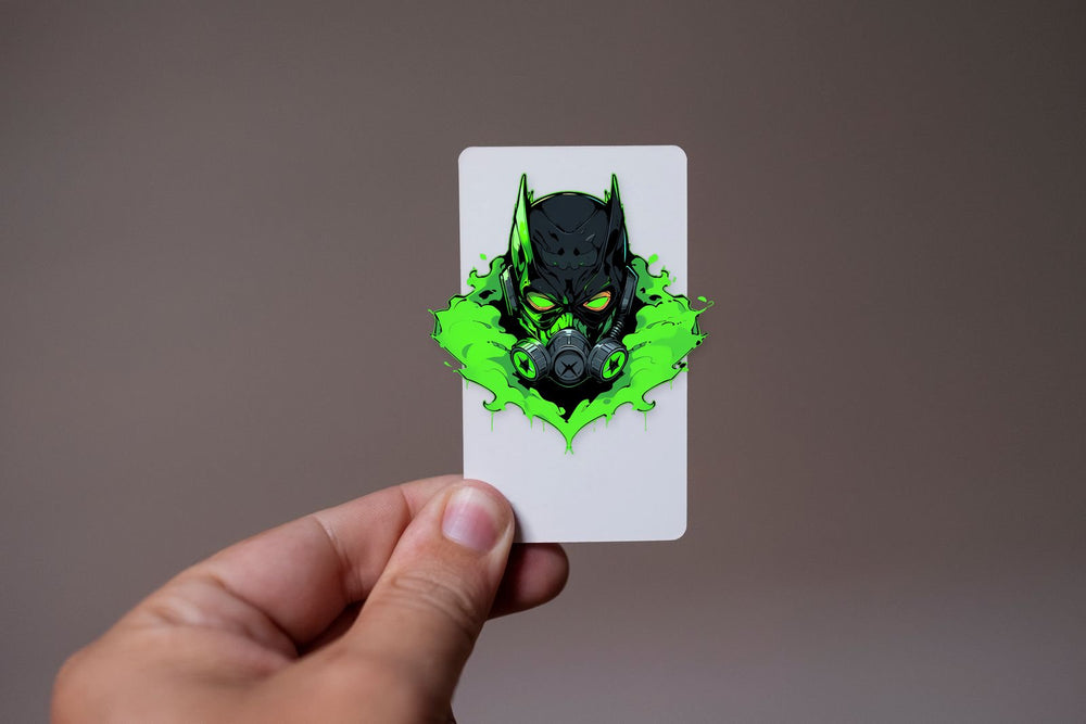 Batman in Gas Mask Toxic Sticker