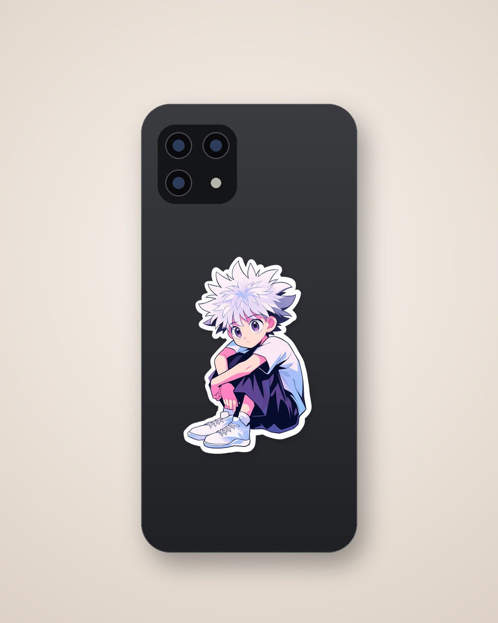 Aesthetic Killua Zoldyck Sitting Sticker