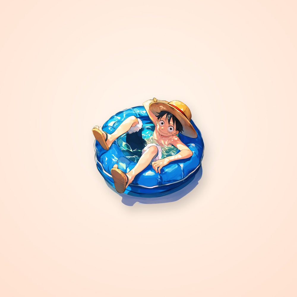 Luffy Blue Floatie Summer Sticker