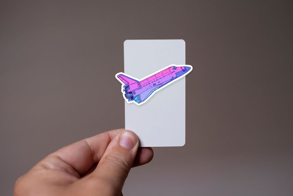 Space Shuttle Retro Gradient Sticker