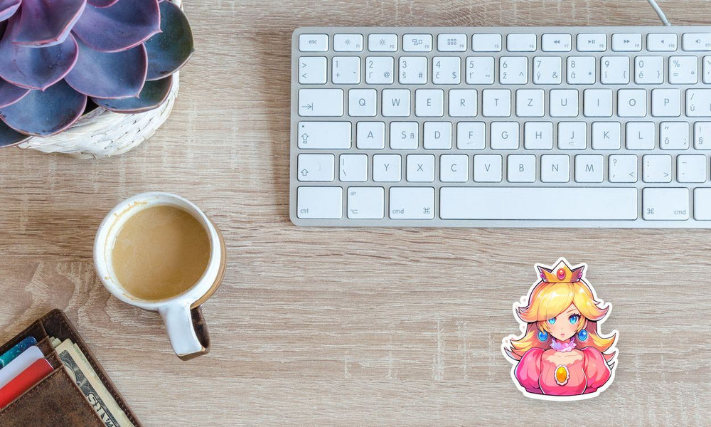 Super Mario Beautiful Princess Peach Sticker