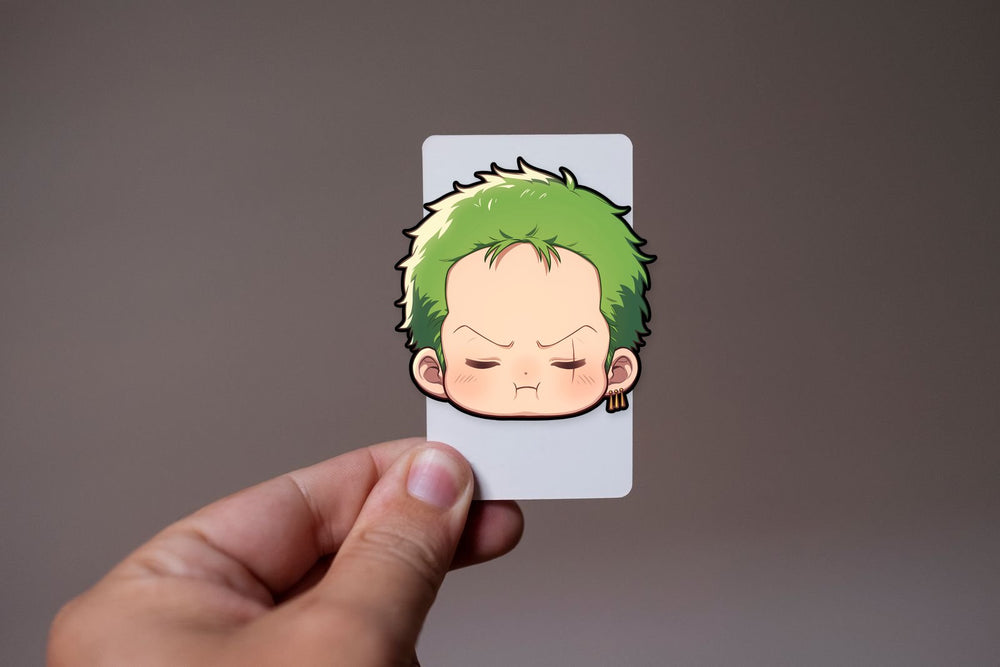 Cute Zoro Face Pirate Sticker