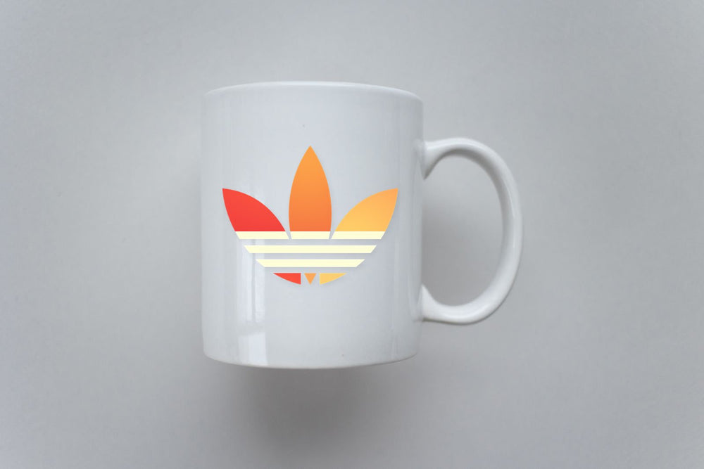 Adidas Retro Logo Colorful Clipart