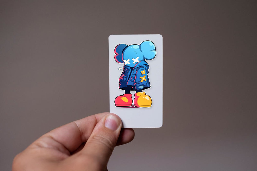 Kaws Blue Yellow Aesthetic Sticker