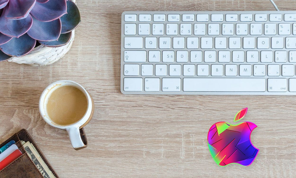 Colorful Apple Logo Sticker