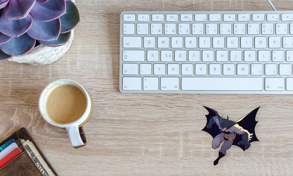 Batman Jumping Action Comics Sticker