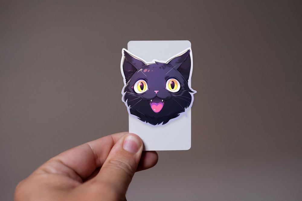 Cat Head with Open Mouth Sticker