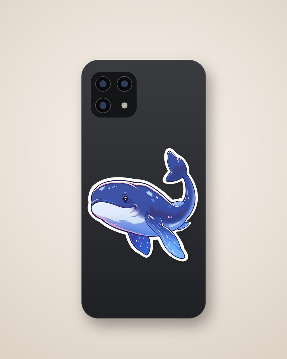 Beautiful Blue Whale Art Sticker