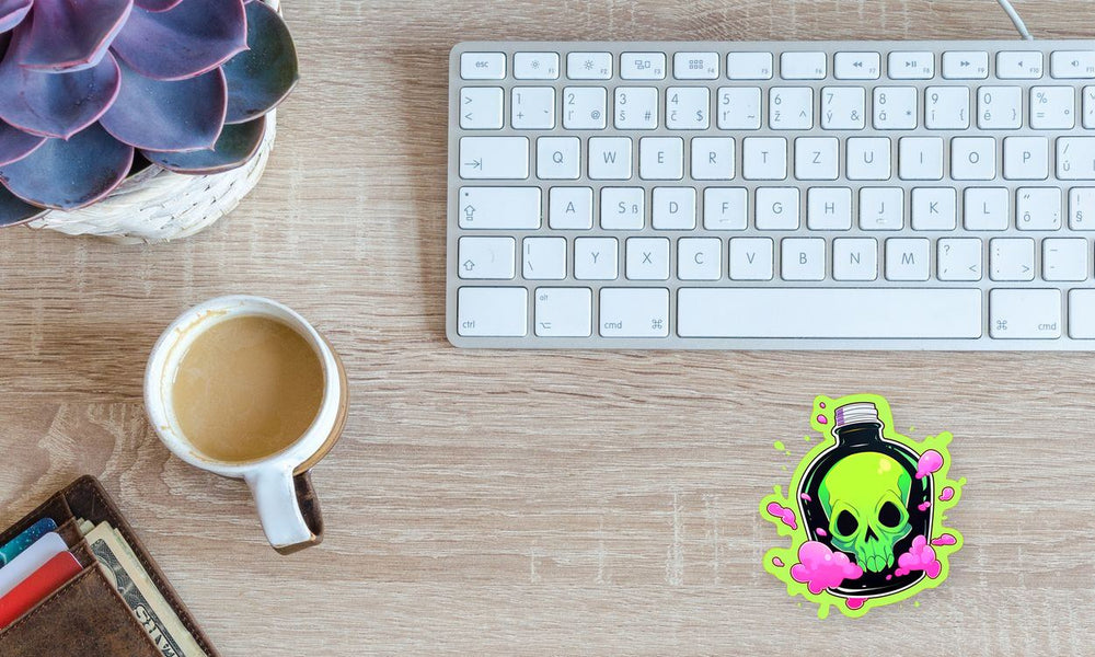 Toxic Skull Poison Sticker
