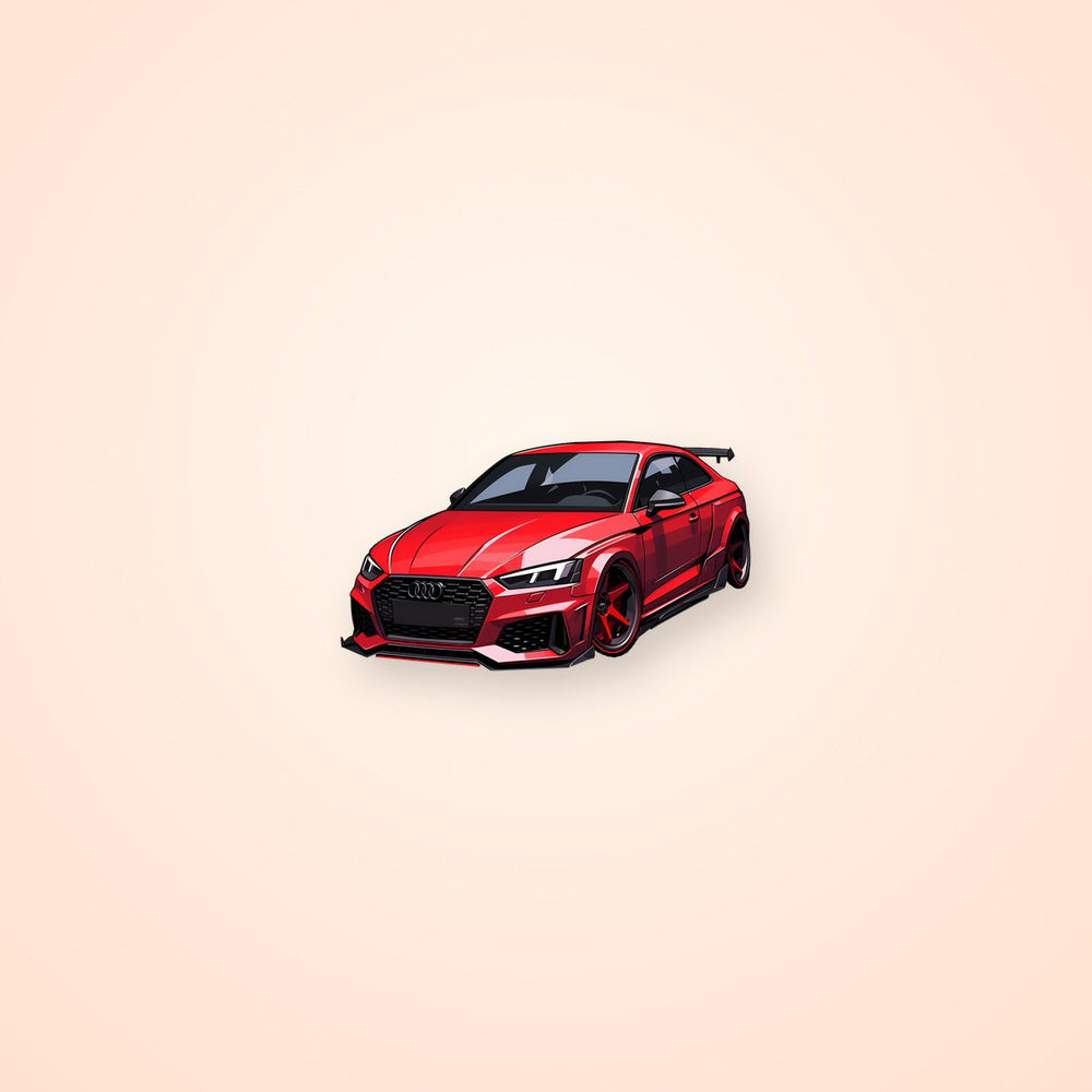 Red Audi Rs5 Sticker