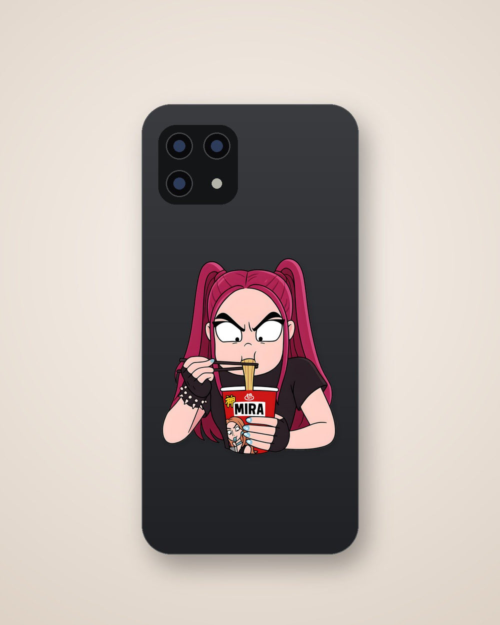Kpop Demon Hunters Mira Eating Ramen Sticker