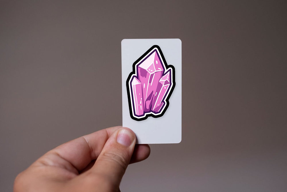 Pastel Pink Crystal Gem Aesthetic Sticker