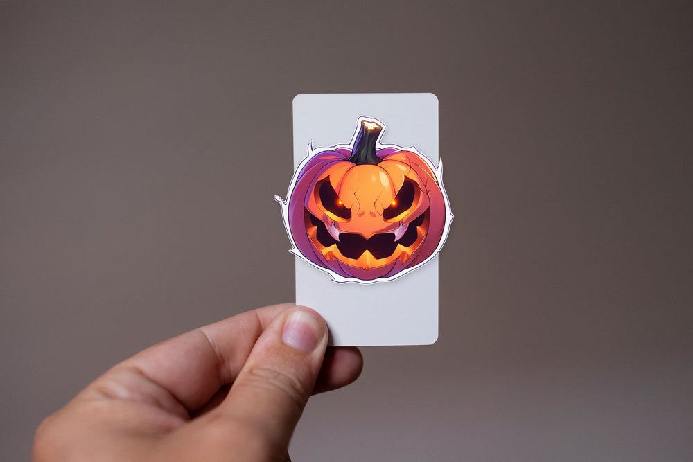 Spooky Halloween Pumpkin Sticker