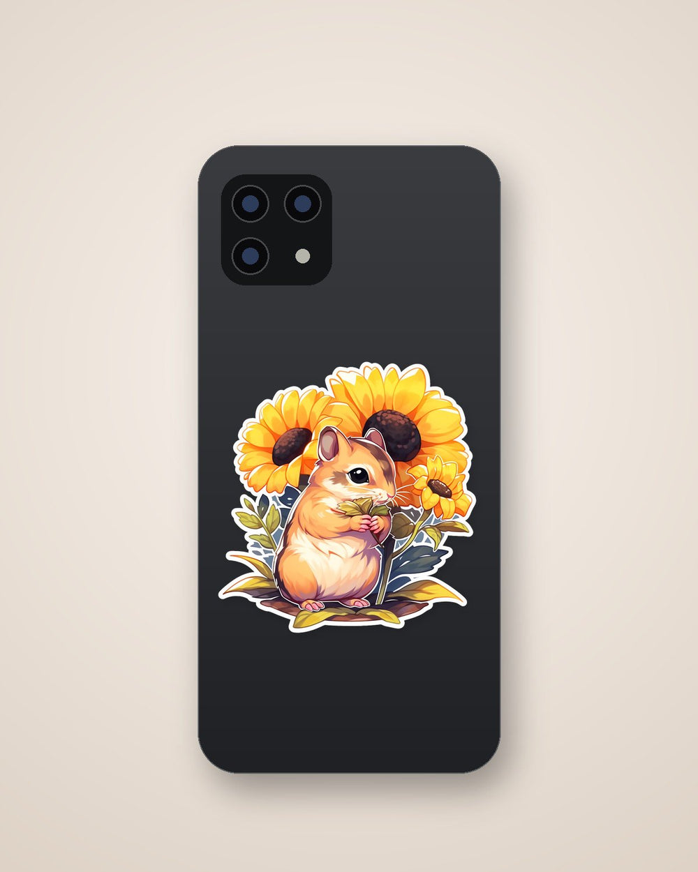 Chipmunk with Sunflowers Sticker