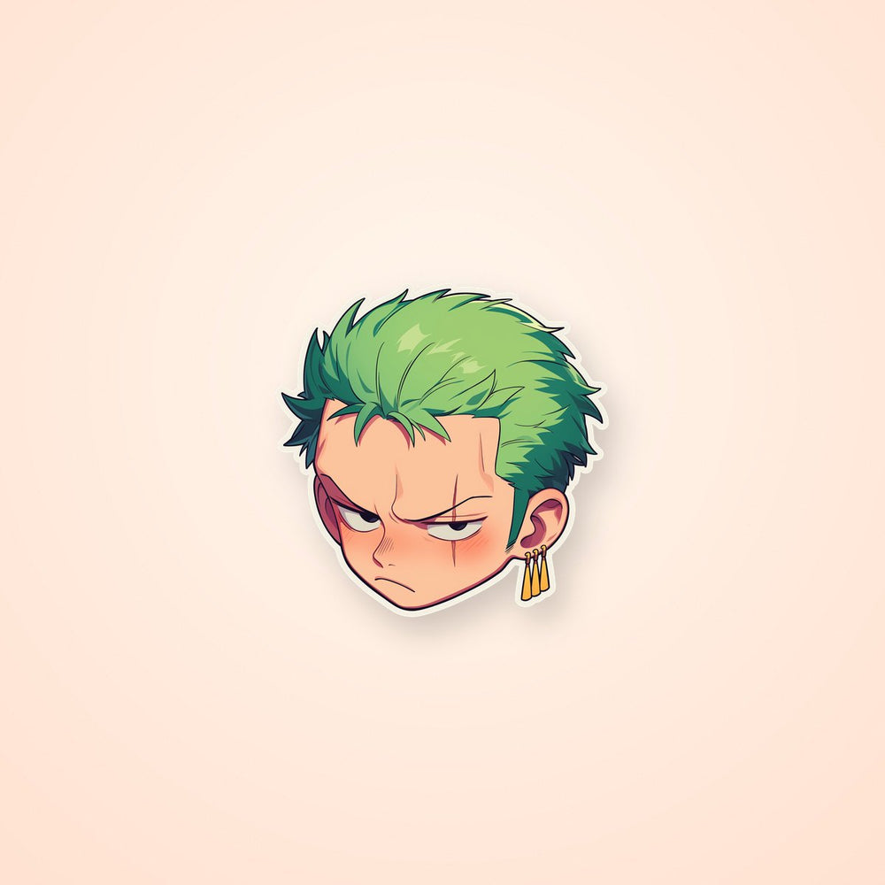 Kawaii Zoro Head Clipart Sticker