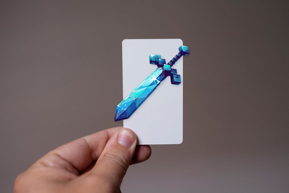 Minecraft Blue Diamond Sword Sticker