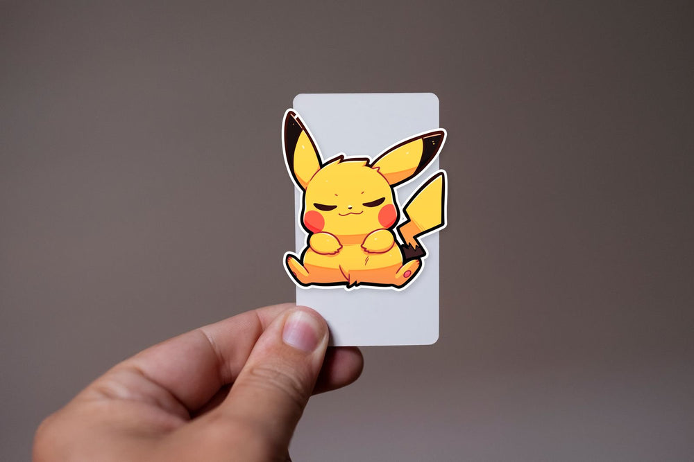 Pokemon Cute Pikachu with Closed Eyes Sticker