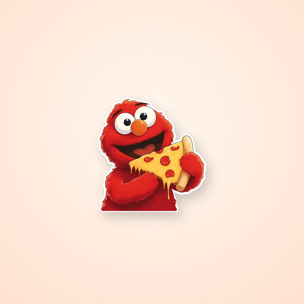Hungry Elmo Pizza Time Sticker