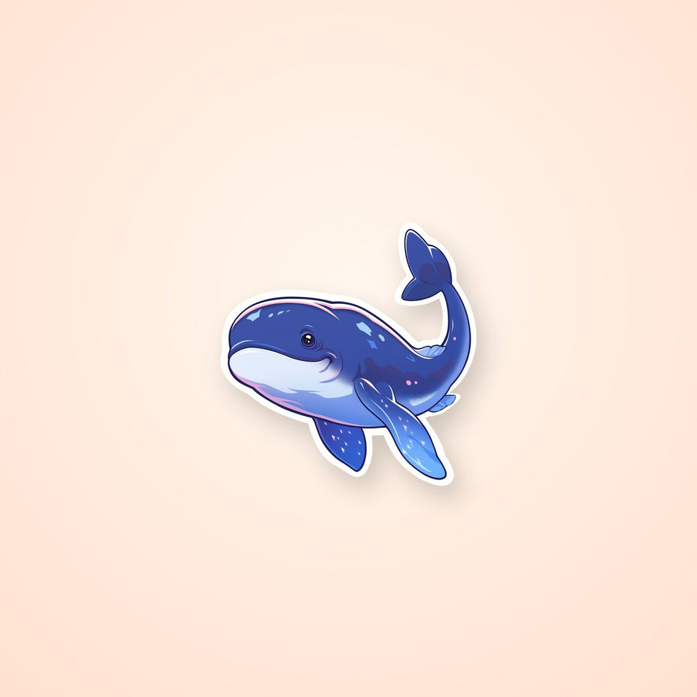 Beautiful Blue Whale Art Sticker