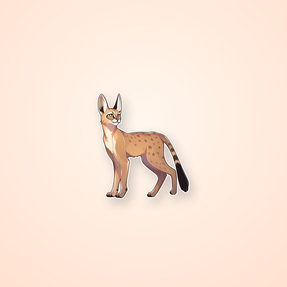 Beige Caracal Aesthetic Sticker