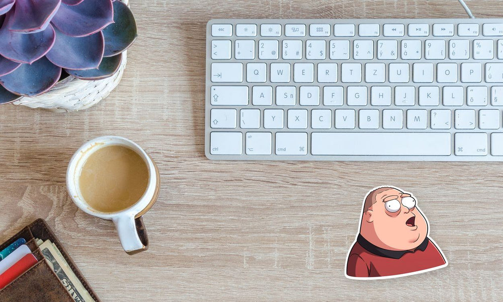 Family Guy-Style Dorky Guy Sticker