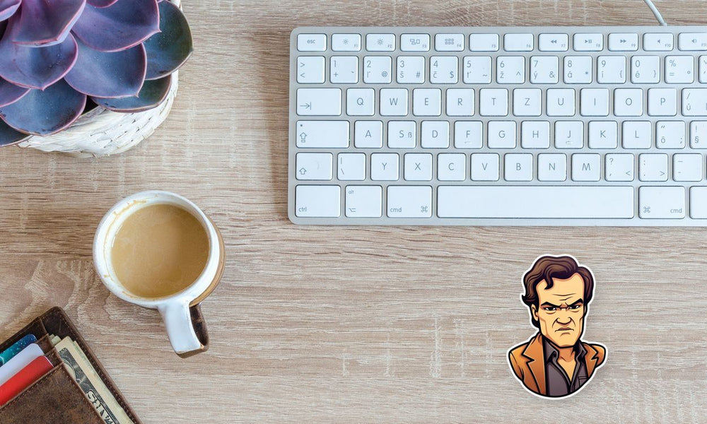 Quentin Tarantino Cartoon Style Sticker