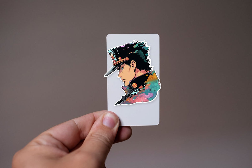 Aesthetic Multicolored Jotaro Kujo Sticker