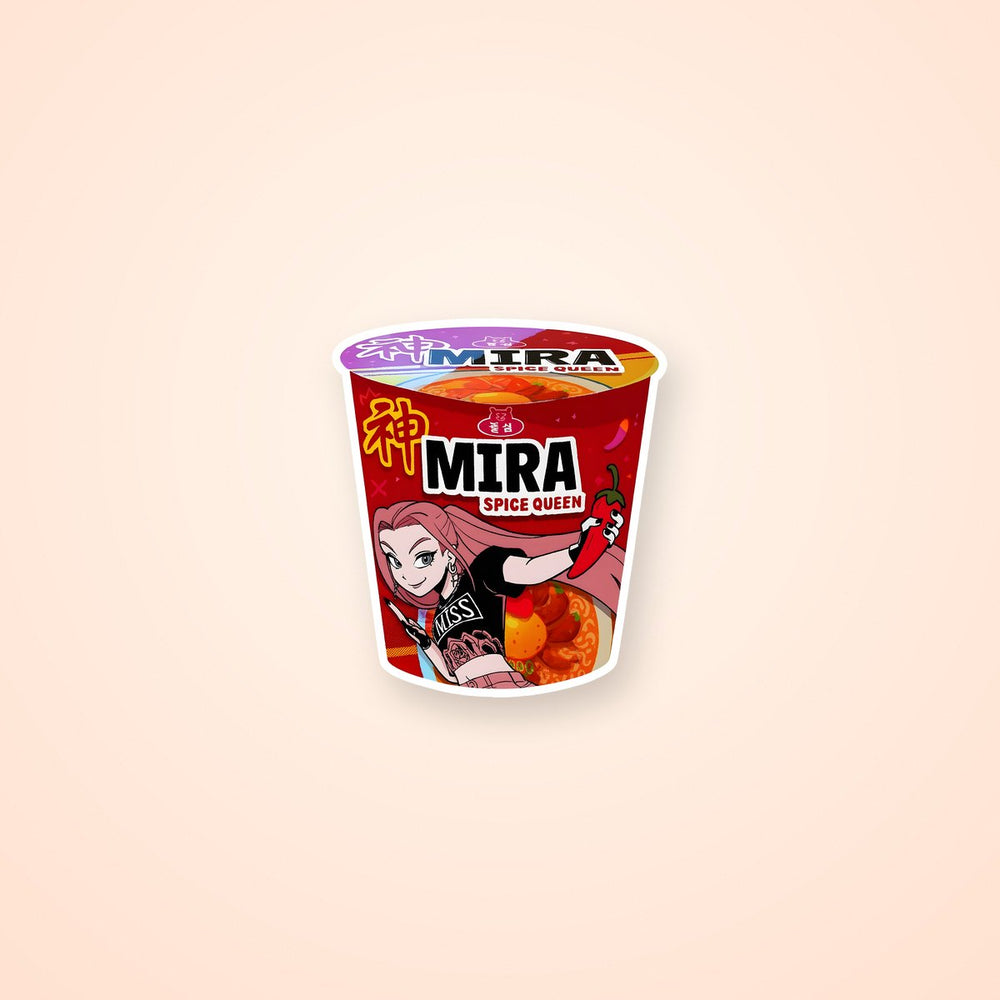 Mira Spice Queen Ramen Cup K-Pop Demon Hunters Sticker