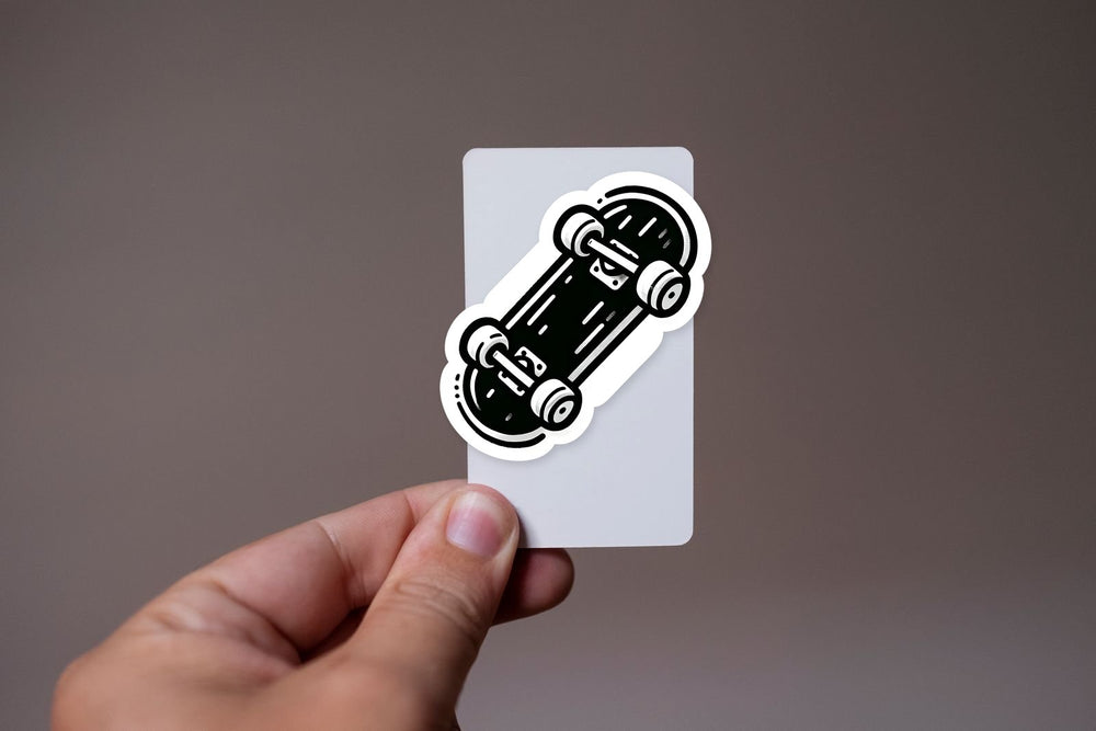 Skateboard Grunge Illustration Sticker
