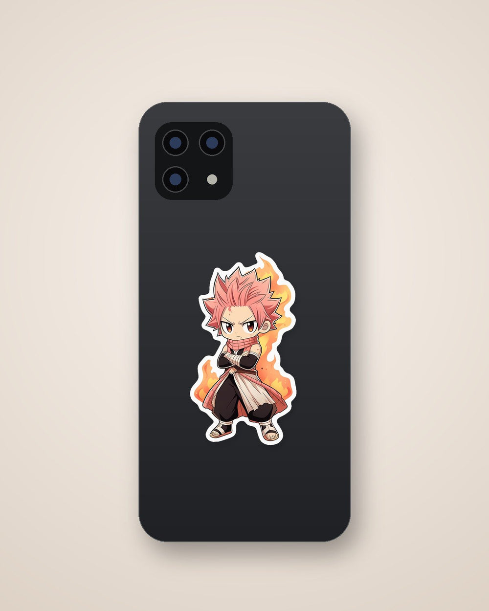 Fairy Tail Chibi Natsu Dragneel with Fire Sticker