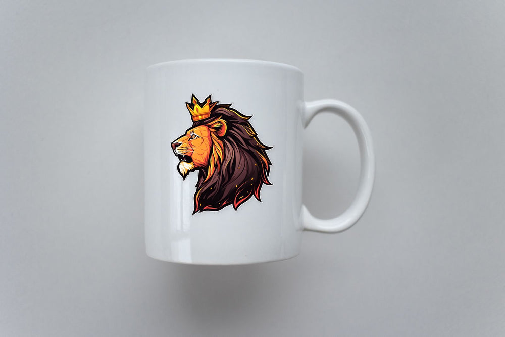 Lion King with Crown Art Sticker
