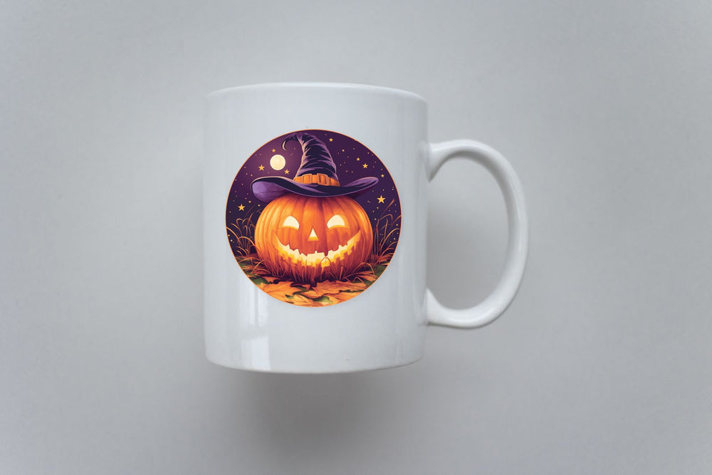 Halloween Pumpkin Witch Hat Sticker