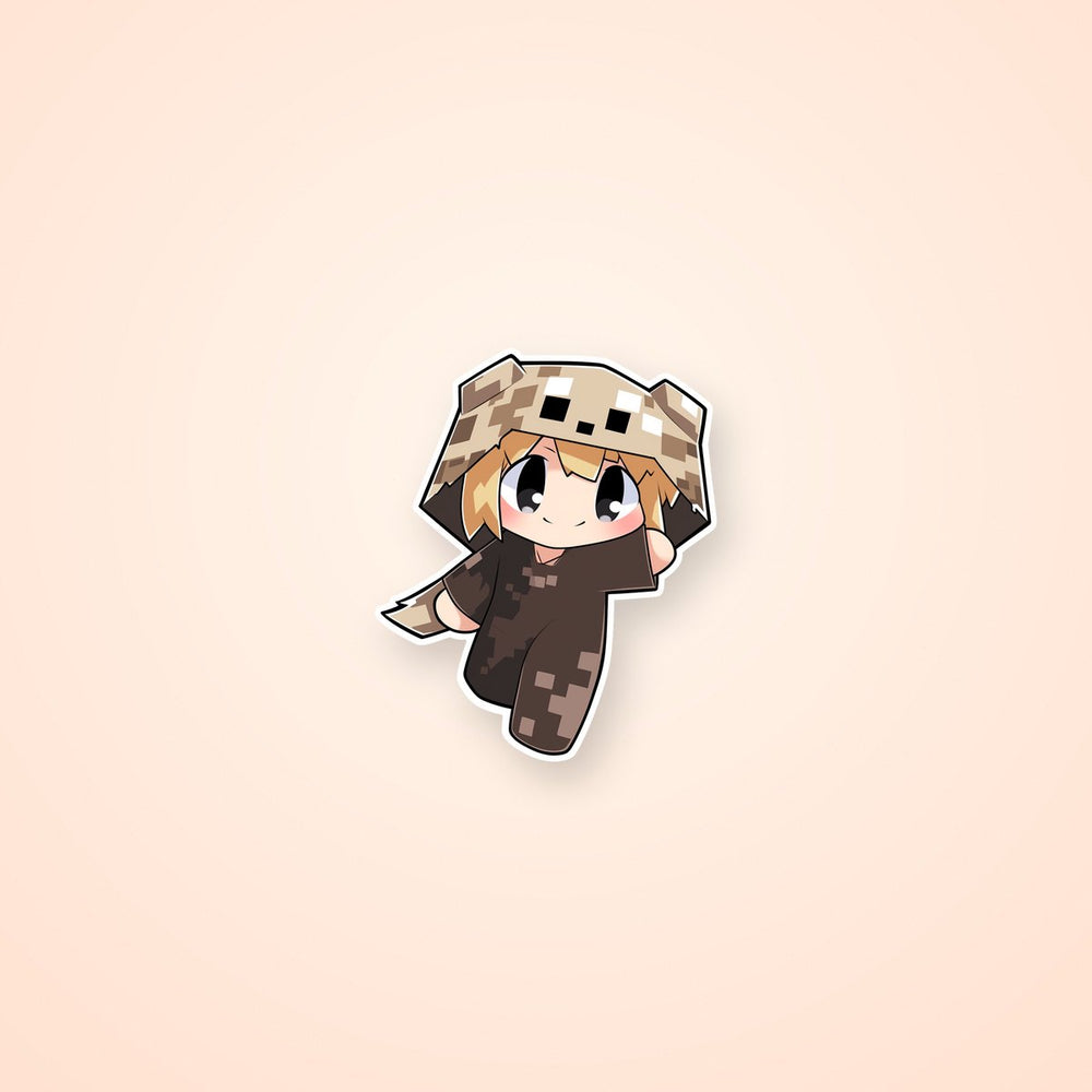Minecraft Cute Girl in a Bear Costume Sticker