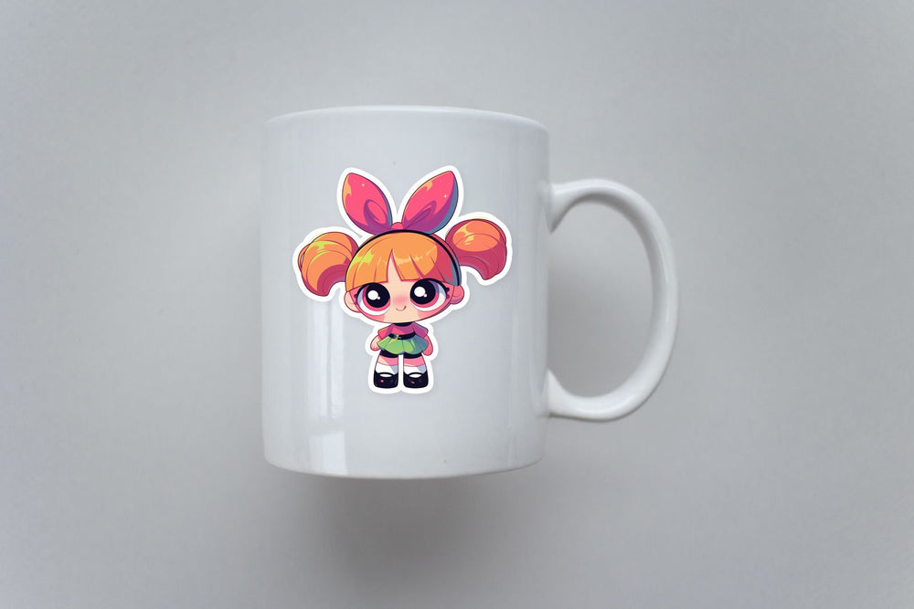 Chibi Powerpuff Girls Blossom Cartoon Sticker